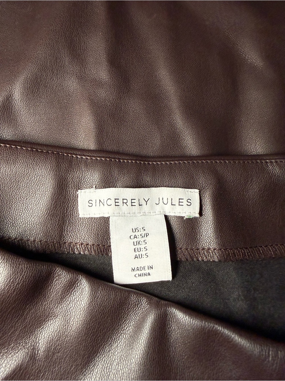 Sincerely Jules Faux Leather Jacket in Deep Brown